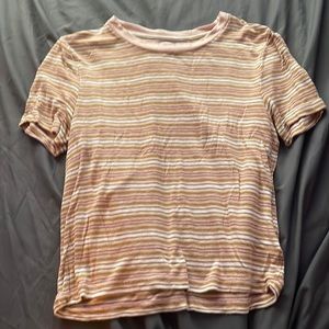 Cropped AE stripped shirt